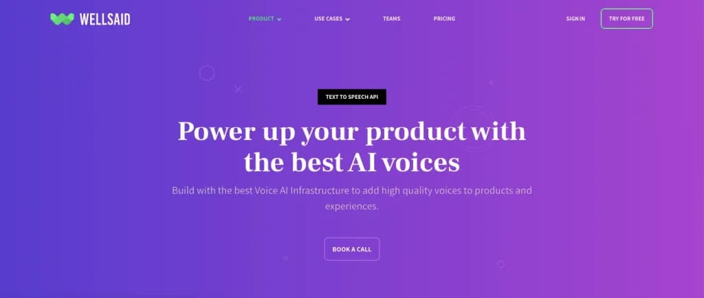 Wellsaidlabs API