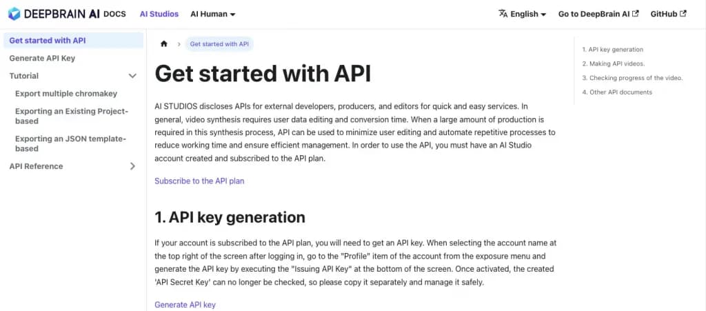 Deepbrain API