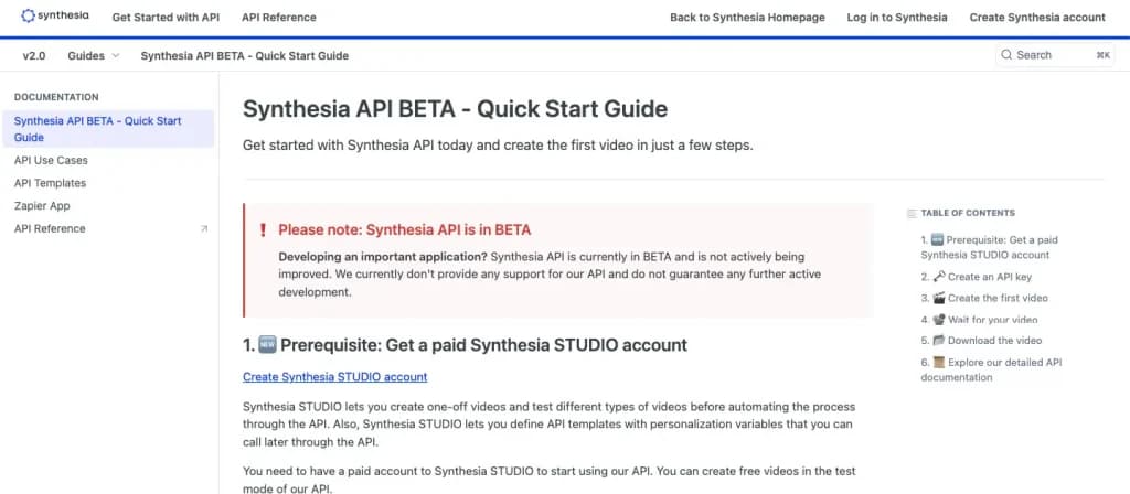 Synthesia API