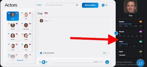 Adjust your audio properties Synthesys AI Studio