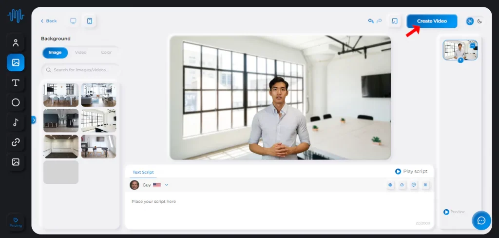 create video Synthesys AI Studio