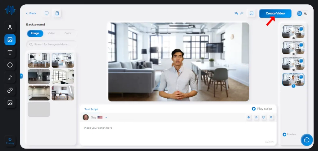 Create Video Synthesys AI Studio