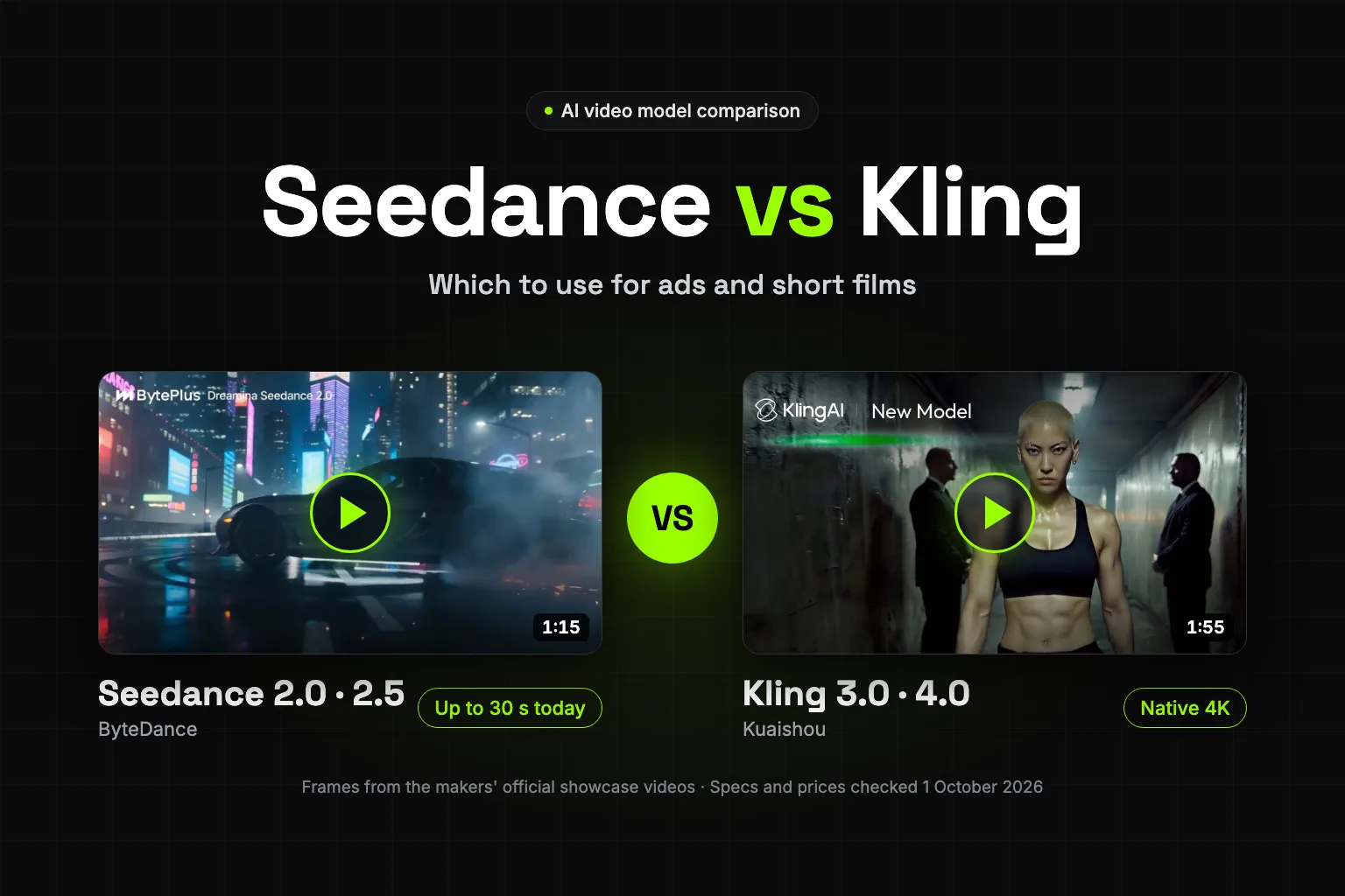 Seedance vs Kling: Which to Use for Ads and Short Films
