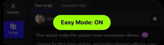 User-friendly AI video creation interface - no technical skills needed