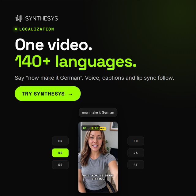 One video, 140+ languages banner
