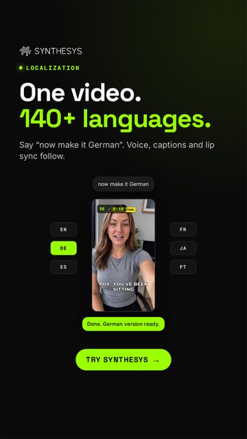 One video. 140+ languages. (1080x1920)
