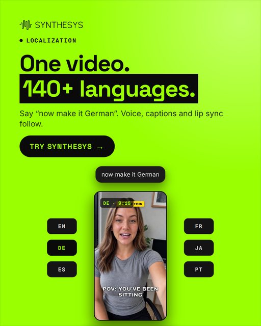 One video. 140+ languages. (1080x1350)