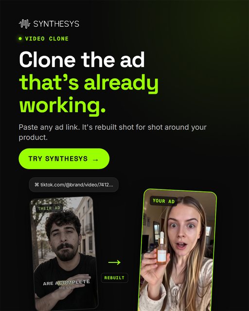 Clone the ad that's already working. (1080x1350)