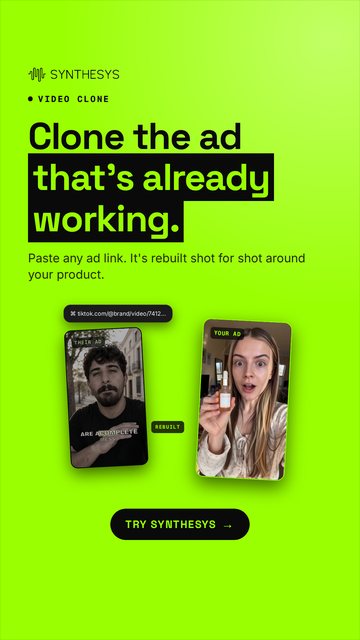 Clone the ad that's already working. (1080x1920)
