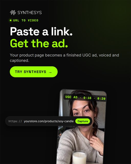 Paste a link. Get the ad. (1080x1350)