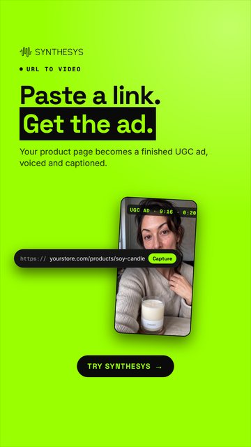 Paste a link. Get the ad. (1080x1920)