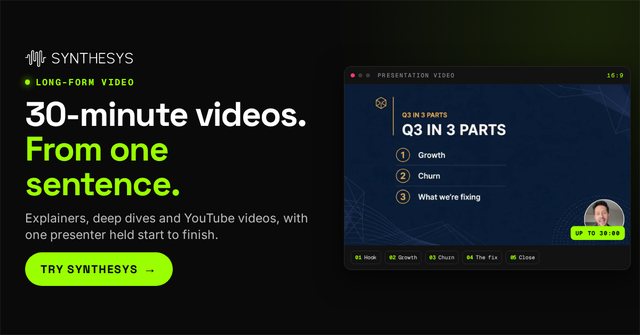 30-minute videos. From one sentence. (1200x628)