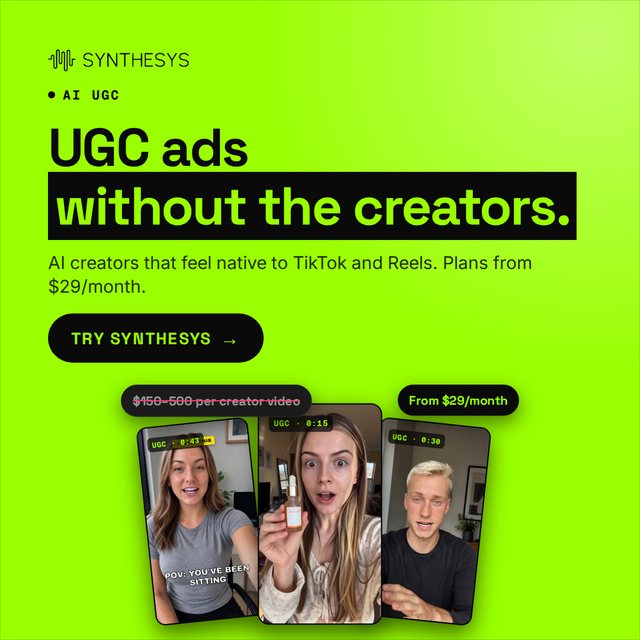 UGC ads without the creators. (1080x1080)