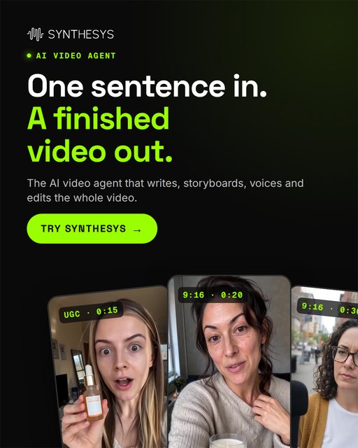 One sentence in. A finished video out. (1080x1350)