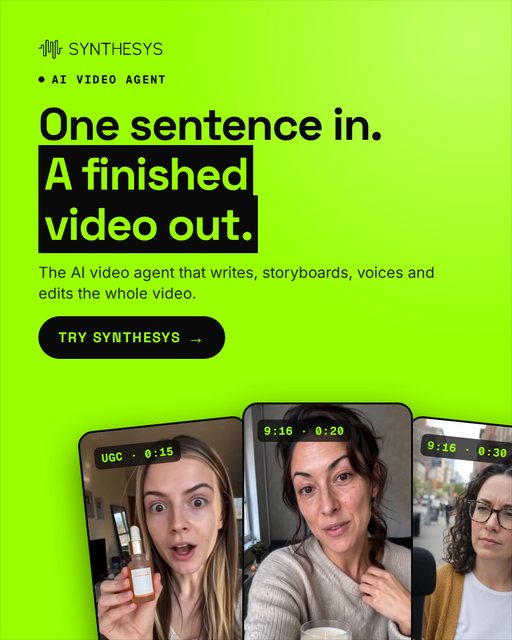 One sentence in. A finished video out. (1080x1350)
