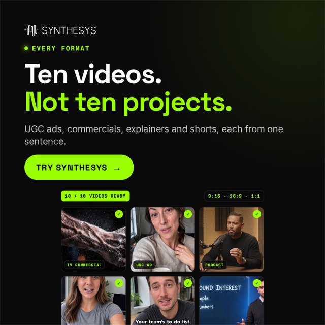 Ten videos, not ten projects banner