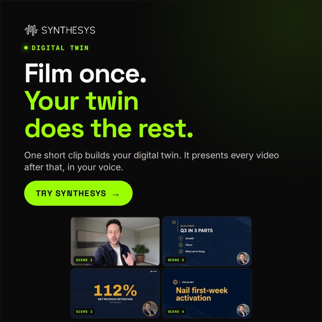 Film once, your twin does the rest banner