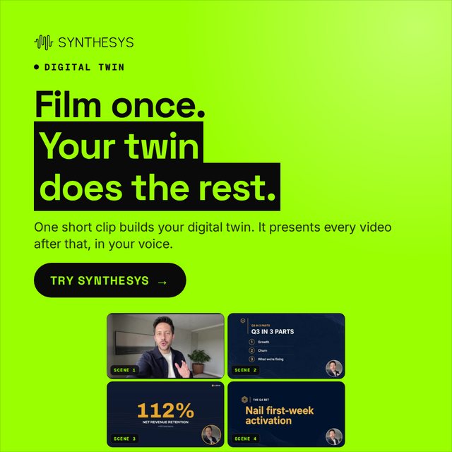 Film once. Your twin does the rest. (1080x1080)