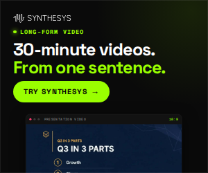 30-minute videos. From one sentence. (300x250)