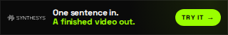 One sentence in. A finished video out. (320x50)