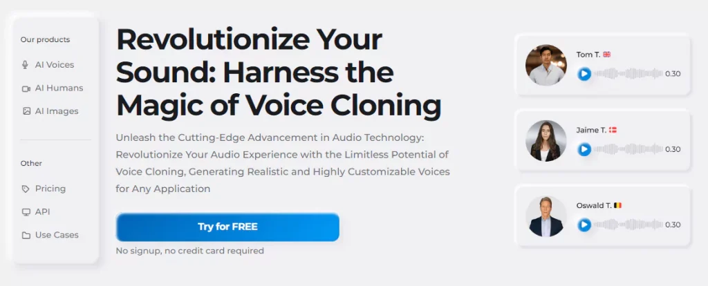 ai voice cloning Synthesys AI Studio