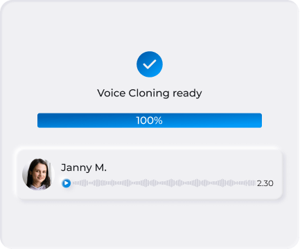 Voice cloning ready