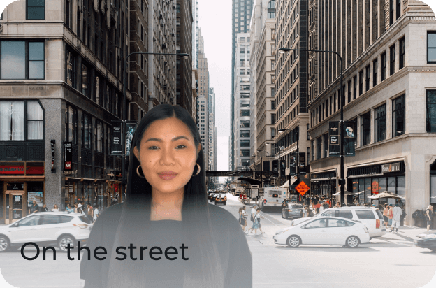 AI video generator street background 