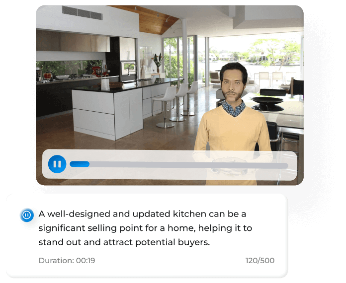 Ai avatar on kitchen background 3